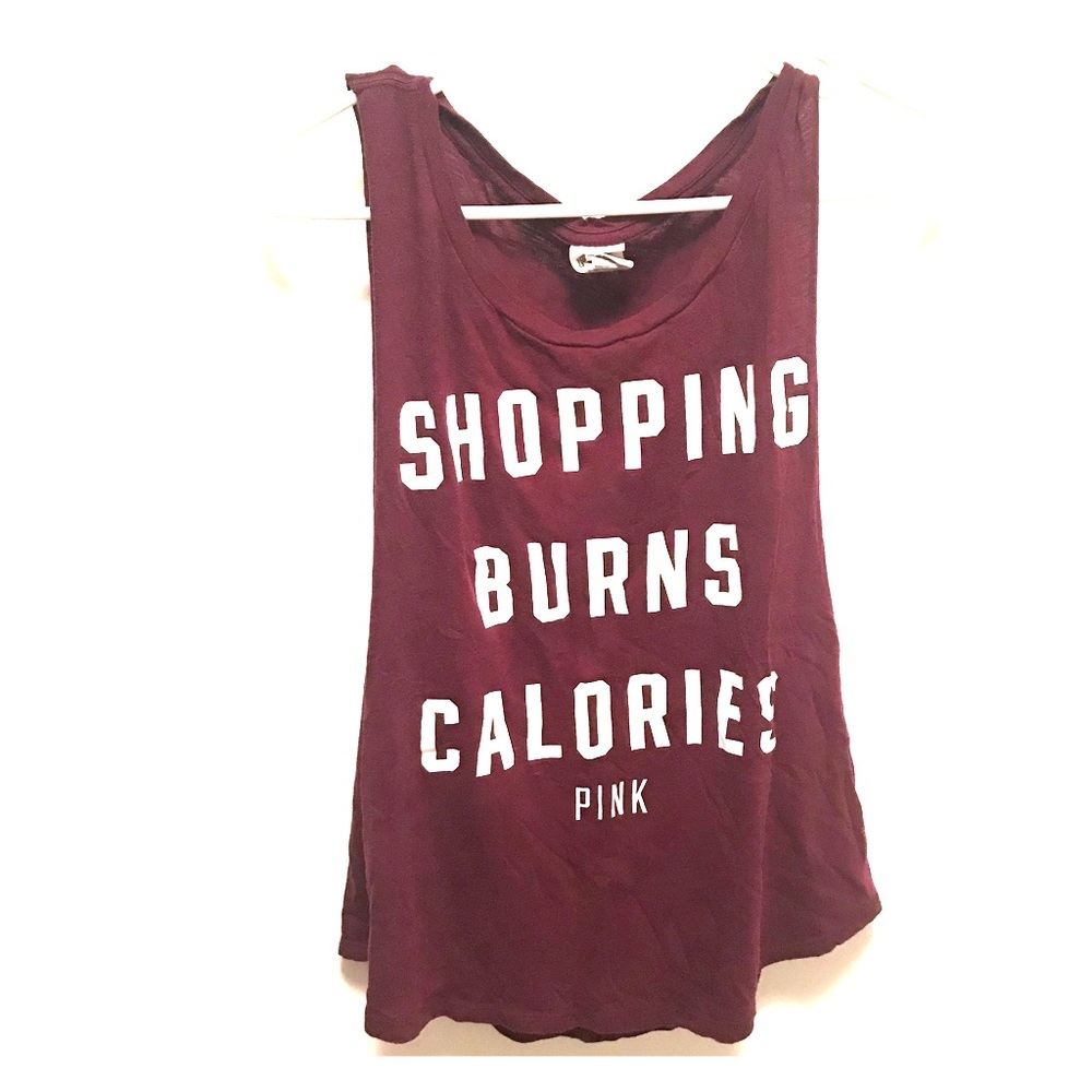 PINK shopping burns calories tank size medium